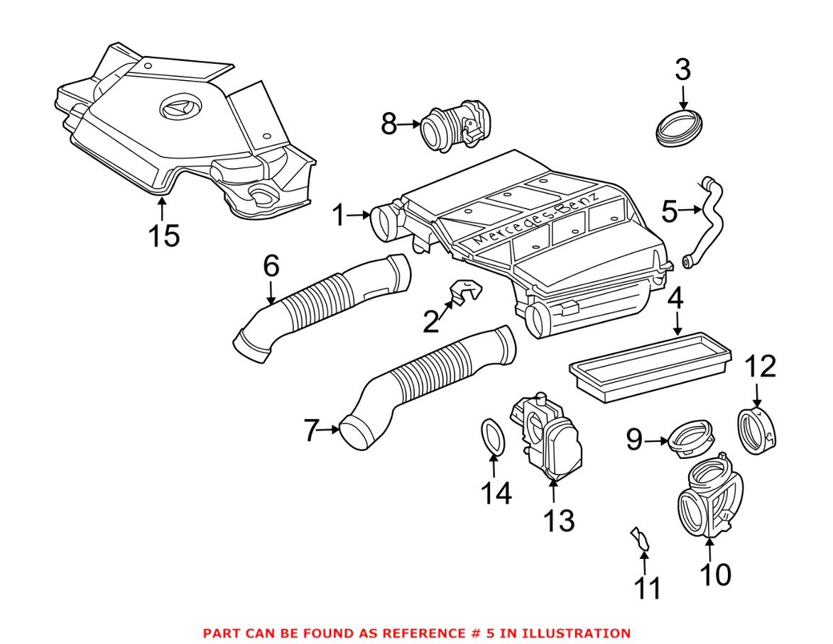 Mercedes Engine Crankcase Breather Hose 1120180482